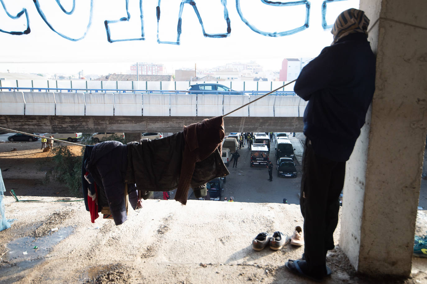 Fotos: Protestas por el desalojo de un edificio ocupado en el barrio murciano de San Pío