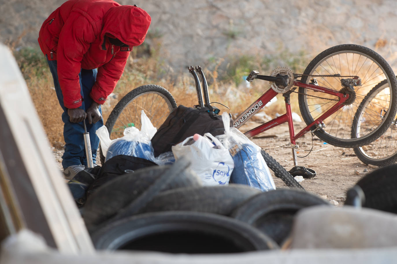 Fotos: Protestas por el desalojo de un edificio ocupado en el barrio murciano de San Pío