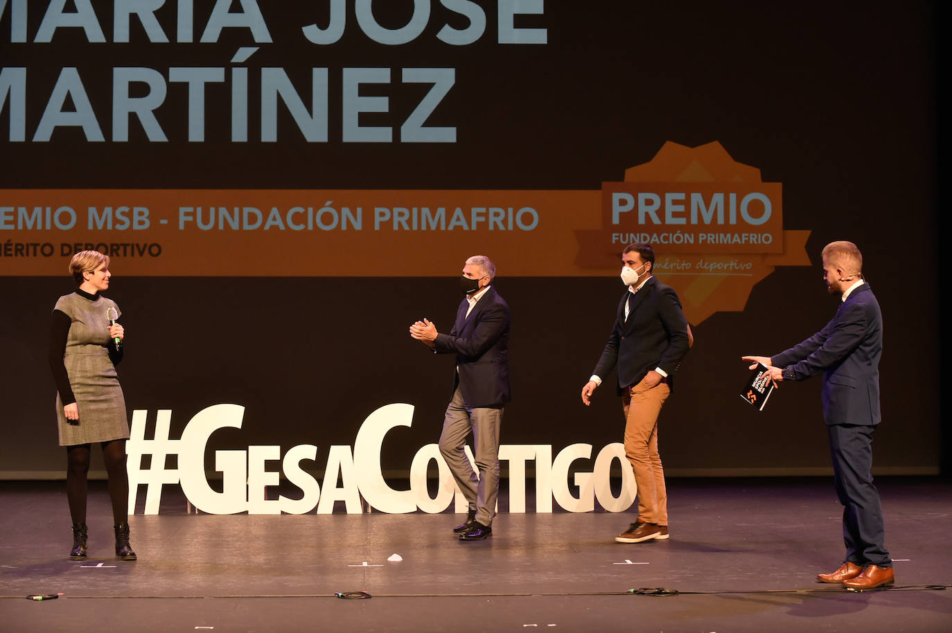 Fotos: Almagro, Martínez, Romero y Gil, premiados por su trayectoria en el Teatro Circo