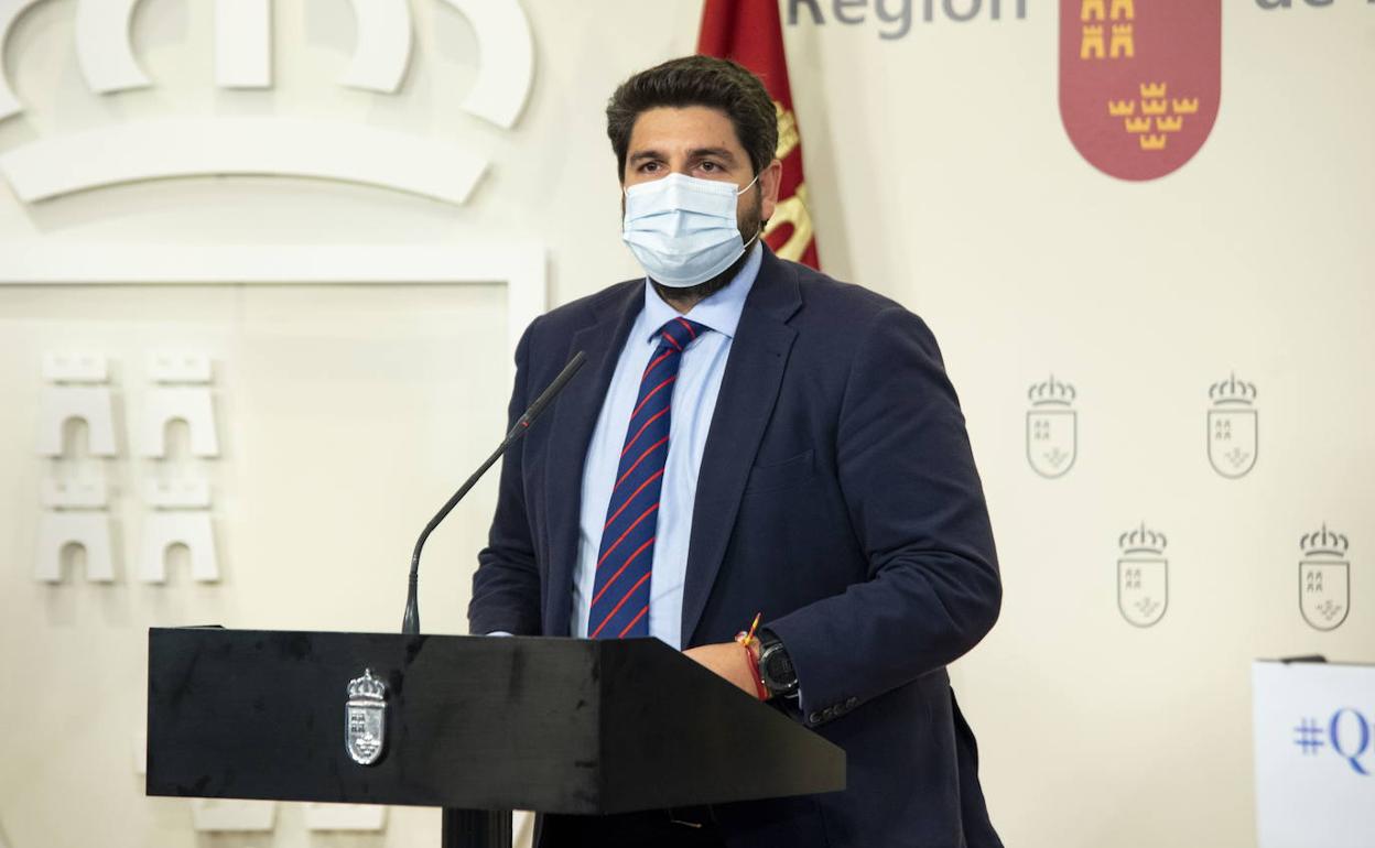 El presidente del Ejecutivo regional, Fernando López Miras, en una fotografía de archivo.