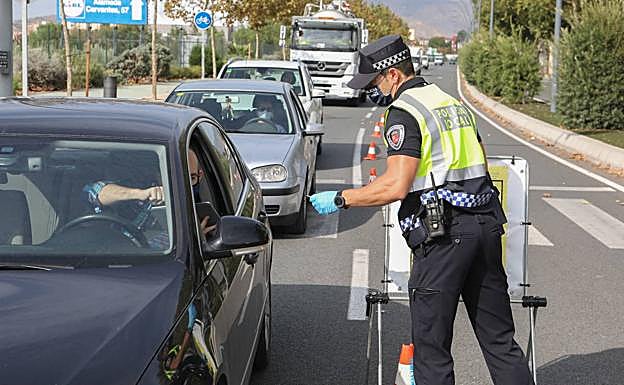 Control policial en Lorca, el pasado mes de septiembre.