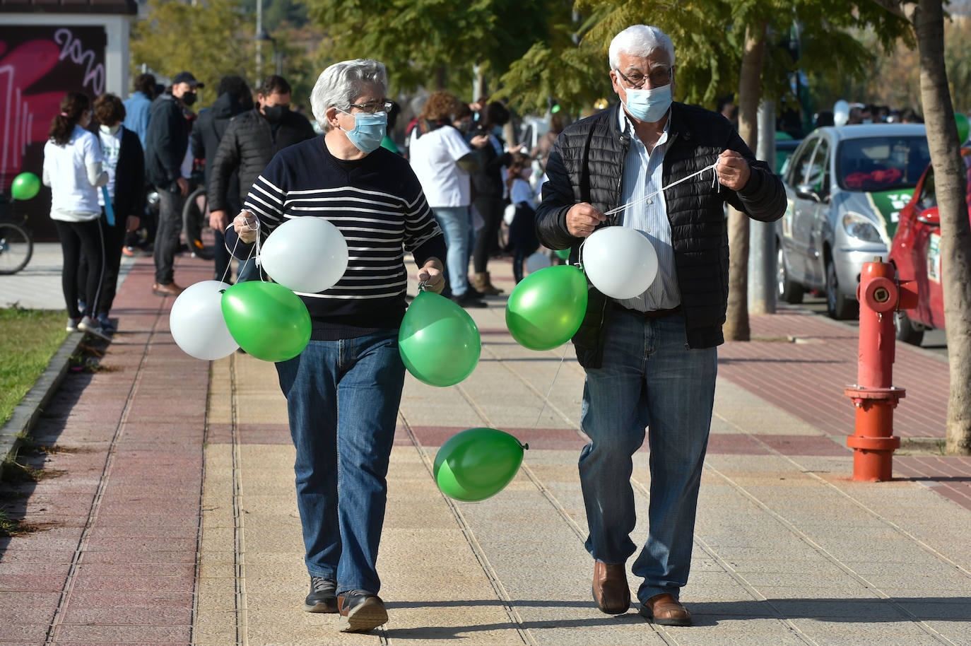 Fotos: Una manifestación con decenas de coches y bicis en Murcia exigen el refuerzo de los servicios públicos