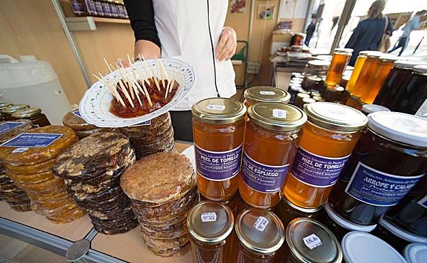 Puesto de arrope en la Plaza de San Pedro, en una imagen de archivo. 