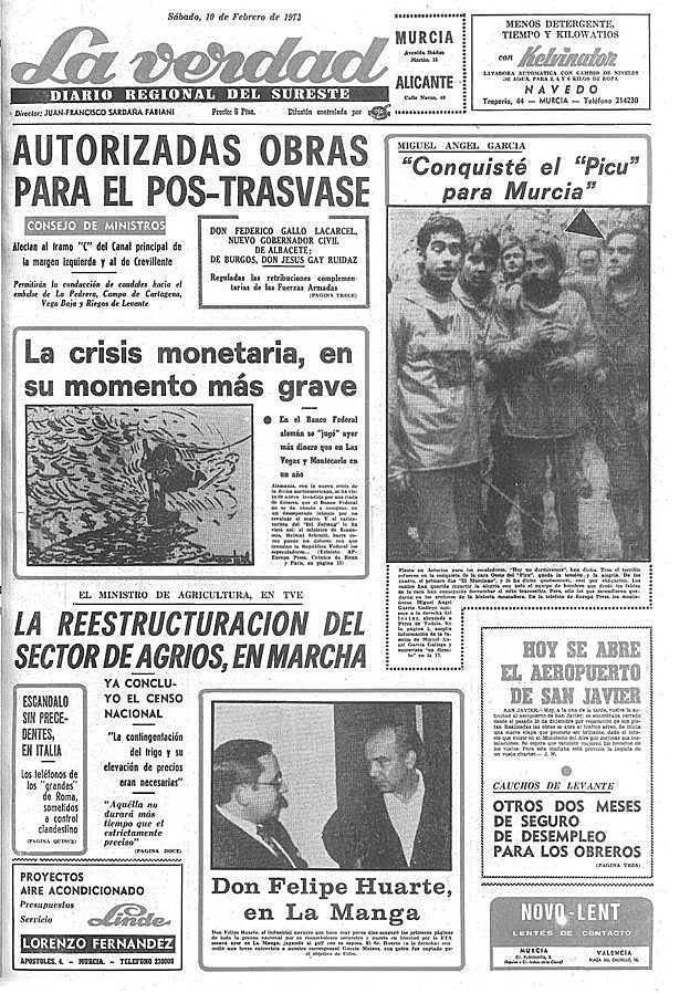 10/02/1973 Los años 70 están marcados por las escaladas de los hermanos García Gallego, que durante una década abrieron en la cara oeste del Naranjo algunas de las vías más espectaculares.