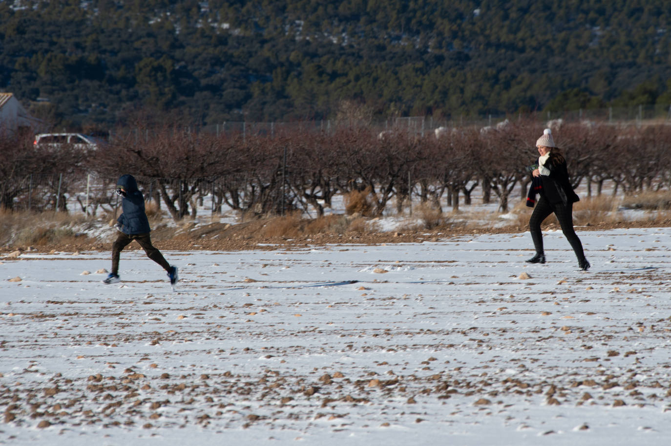 Fotos: El 2021 llega con nieve a Moratalla y Caravaca