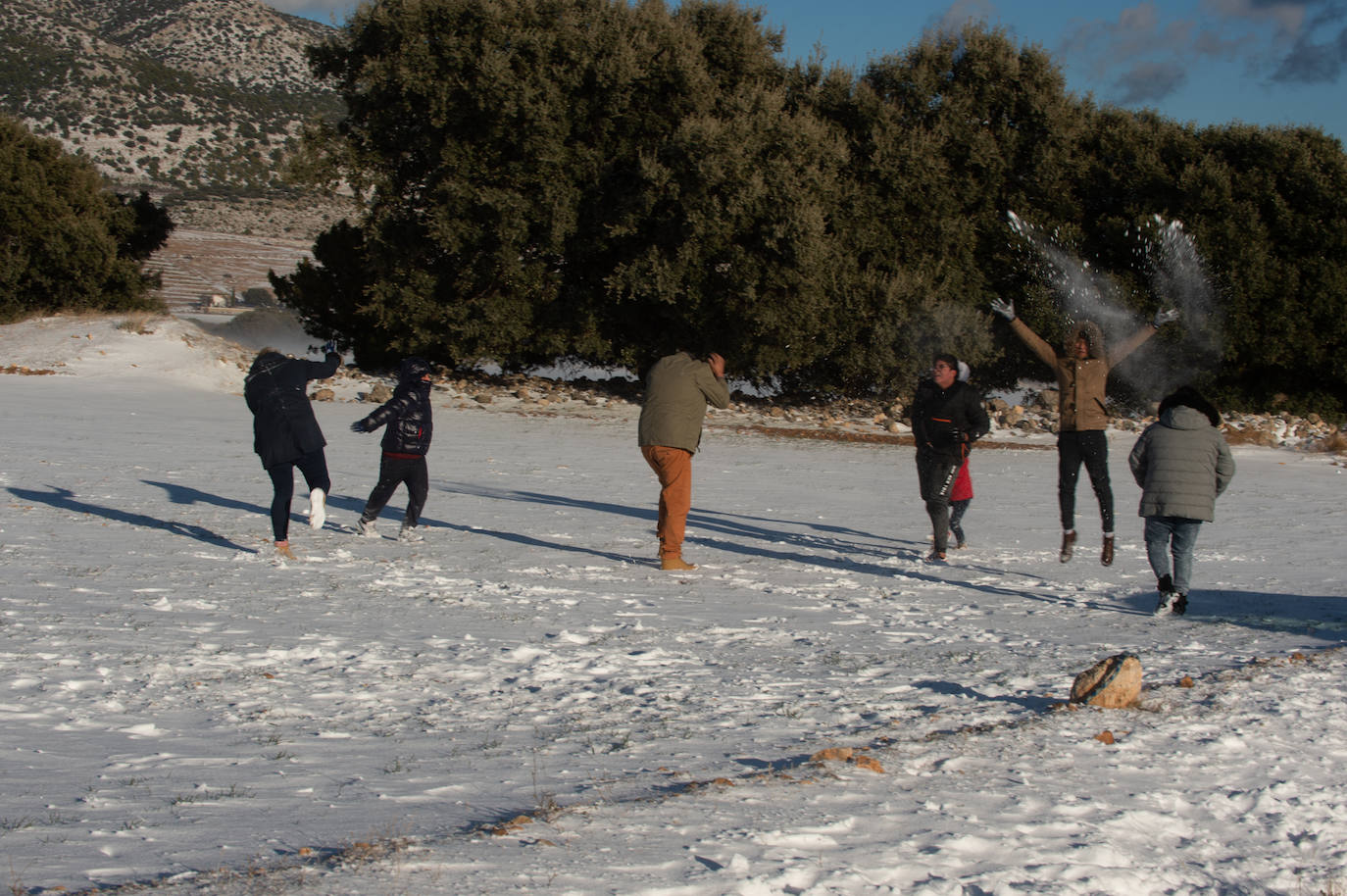 Fotos: El 2021 llega con nieve a Moratalla y Caravaca