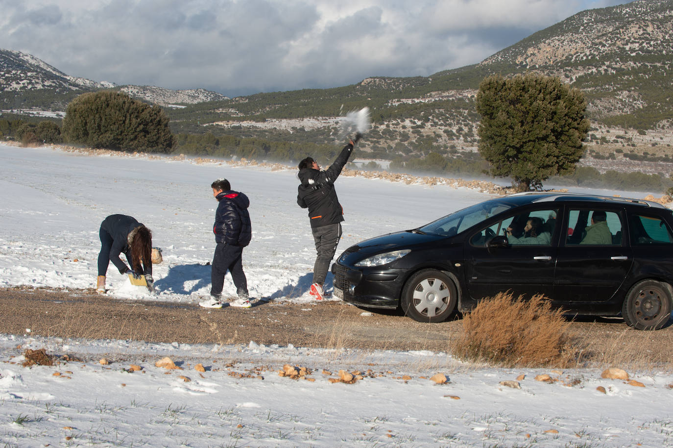 Fotos: El 2021 llega con nieve a Moratalla y Caravaca