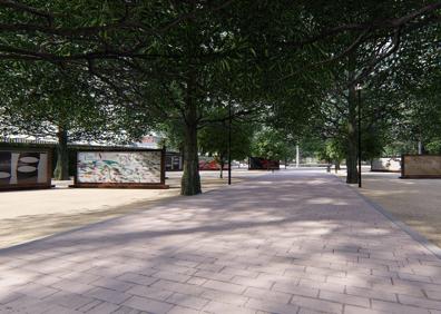 Imagen secundaria 1 - 1- Gradas orientadas al botánico. 2- Zona para exposiciones. 3- 'El Limonero', gran juego central infantil.