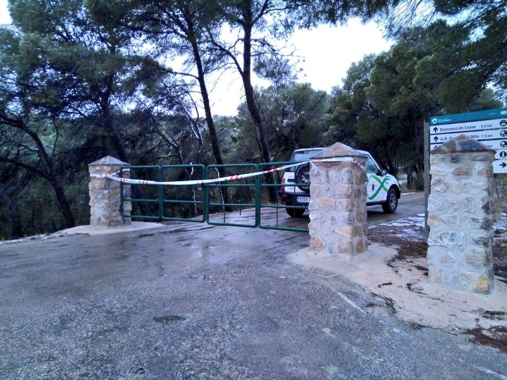 Cierre de los accesos al Parque Nacional de Sierra Espuña.