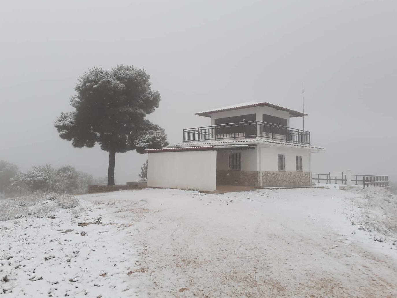 Nieve en la Comarca del Río Mula, Pliego. 