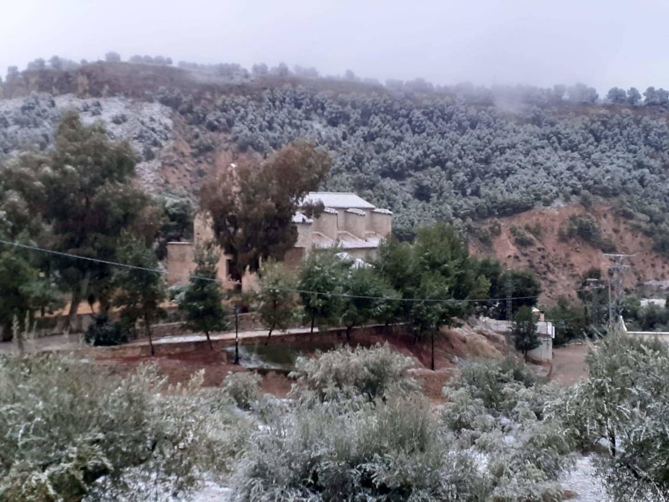 Nieve en la Comarca del Río Mula, Pliego. 