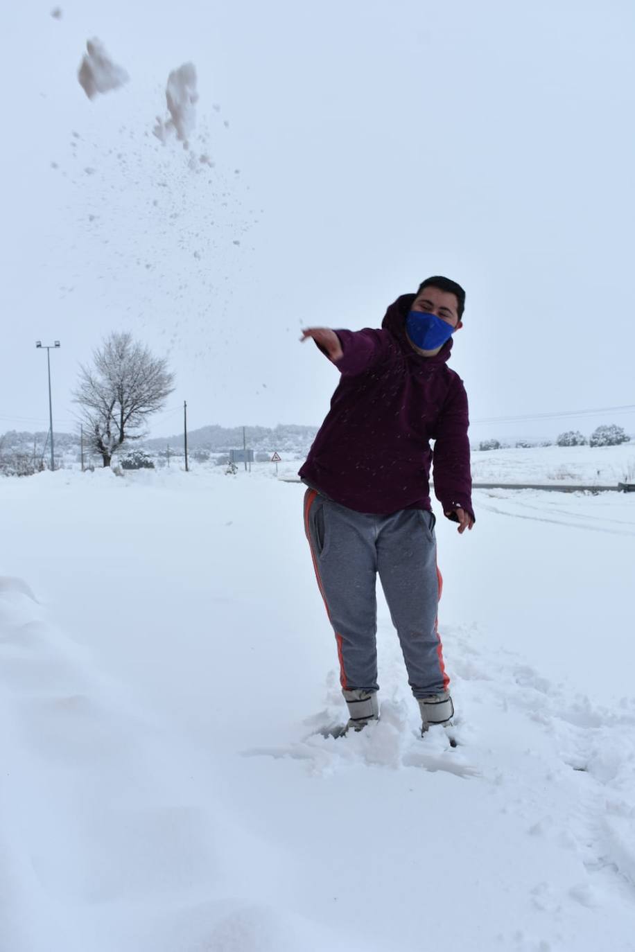 Acumulación de nieve en El Moral (Caravaca)