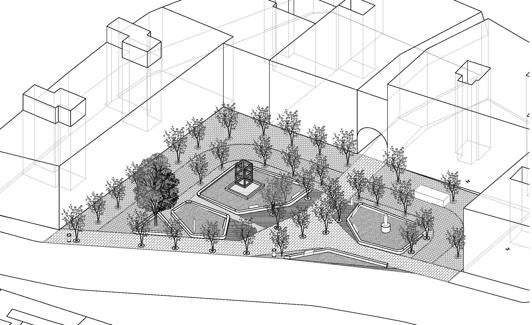 Plano del diseño final de este espacio ubicado en El Carmen.