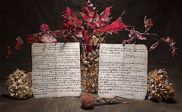 Carta manuscrita enviada a la familia por Manuel Burgos, pocos días antes de morir. 