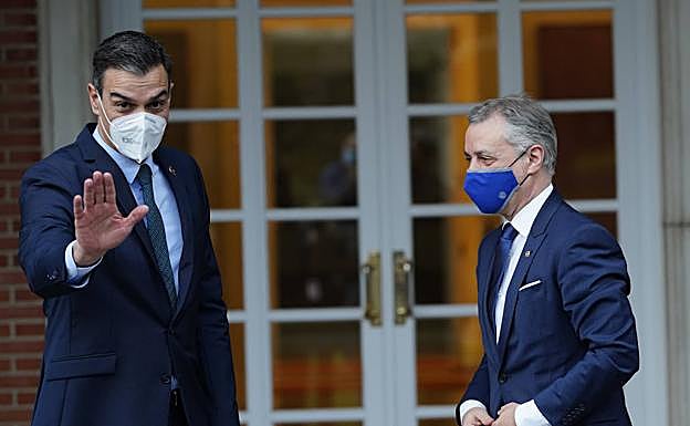 Sánchez y Urkullu, este lunes en la Moncloa.