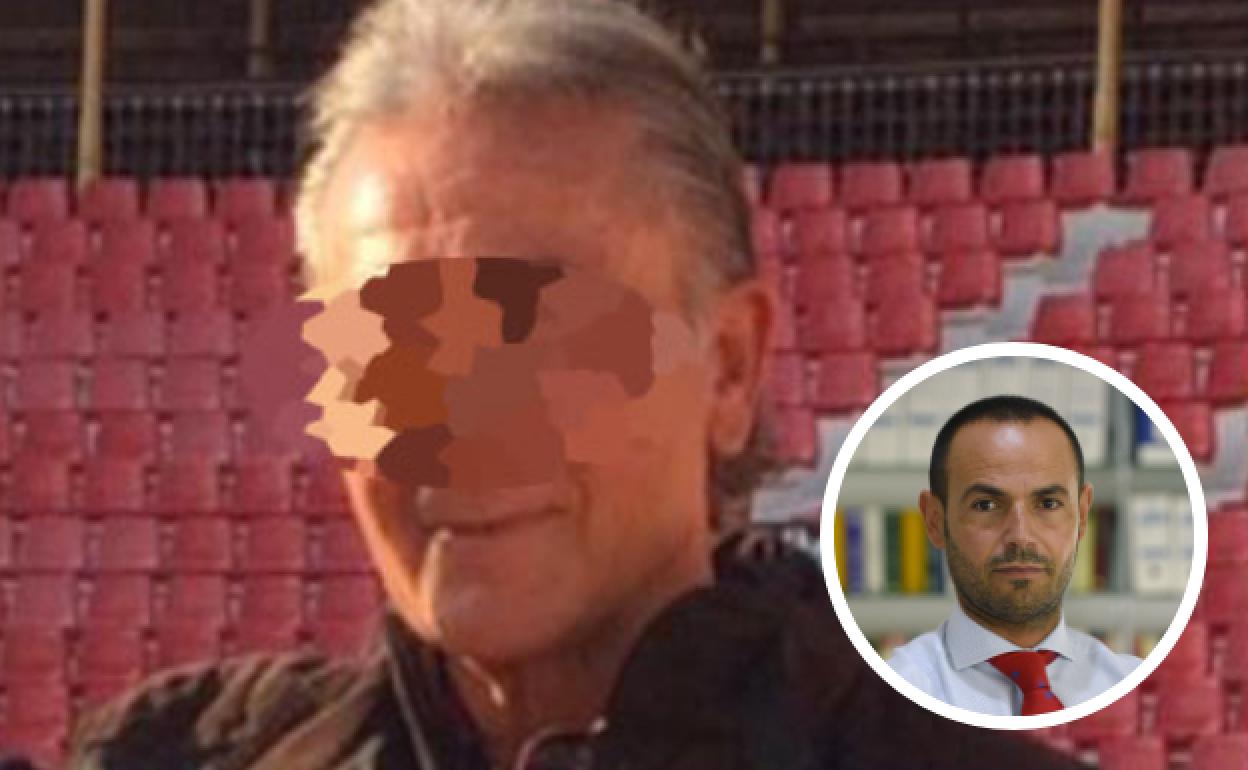 El maestro acusado, J. M. O. y su abogado Manuel Martínez.