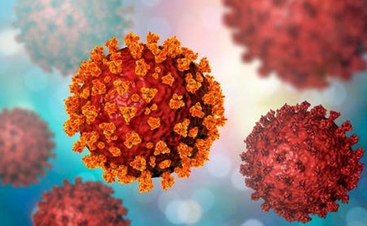 Recreación de un coronavirus.