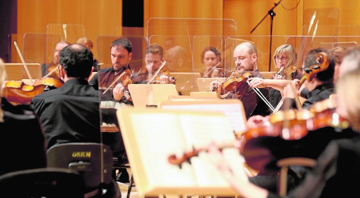 Músicos de la Orquesta Sinfónica de la Región de Murcia (OSRM). 