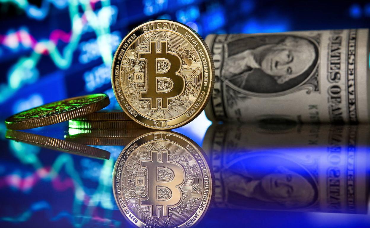 Representación de un Bitcoin..