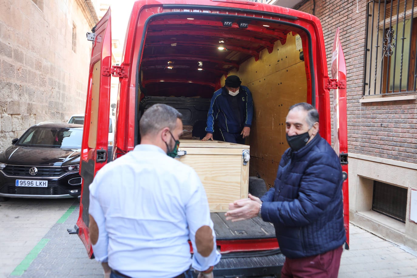 Fotos: La talla de San Clemente de Lorca será recuperada en el Centro Regional de Restauración