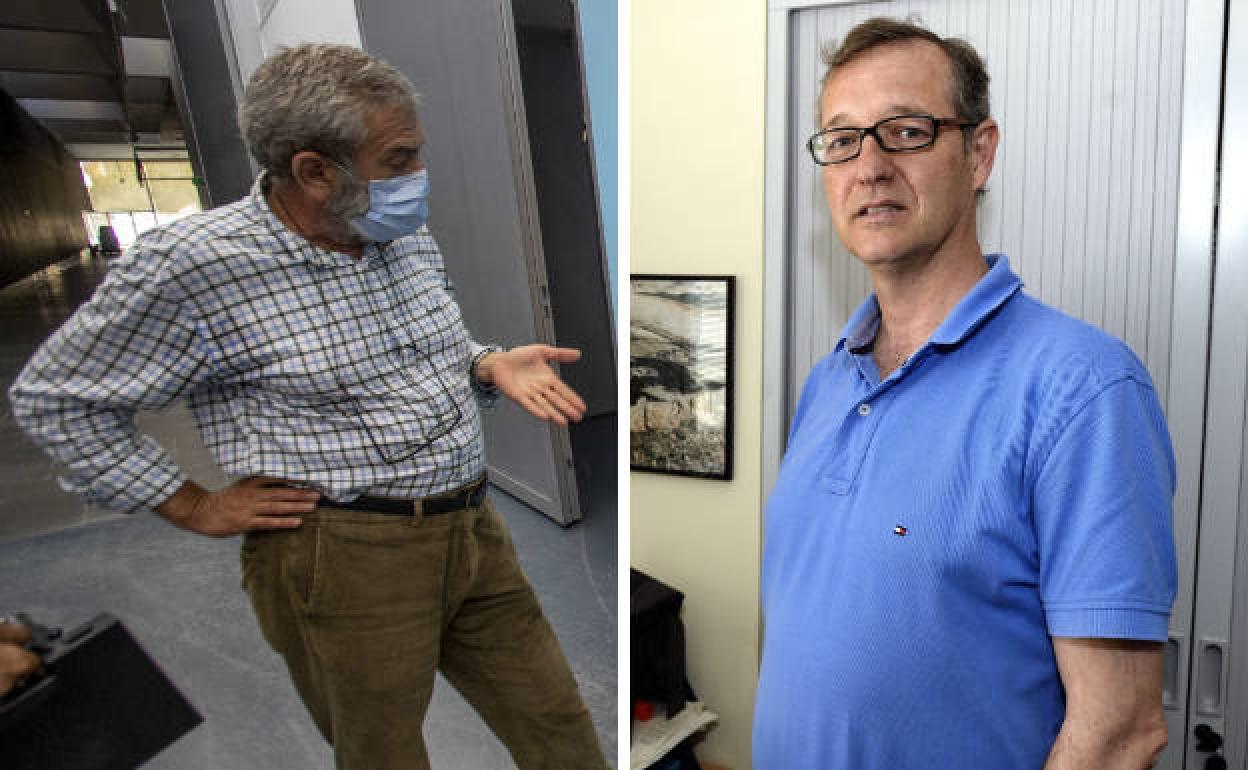 El director del Museo Nacional de Arqueología Subacuática (Arqua), Iván Negueruela y el catedrático de Arqueología de la Universidad de Murcia (UMU) y exdirector general de Cultura de la Comunidad Autónoma, José Miguel Noguera, en imágenes de archivo. 