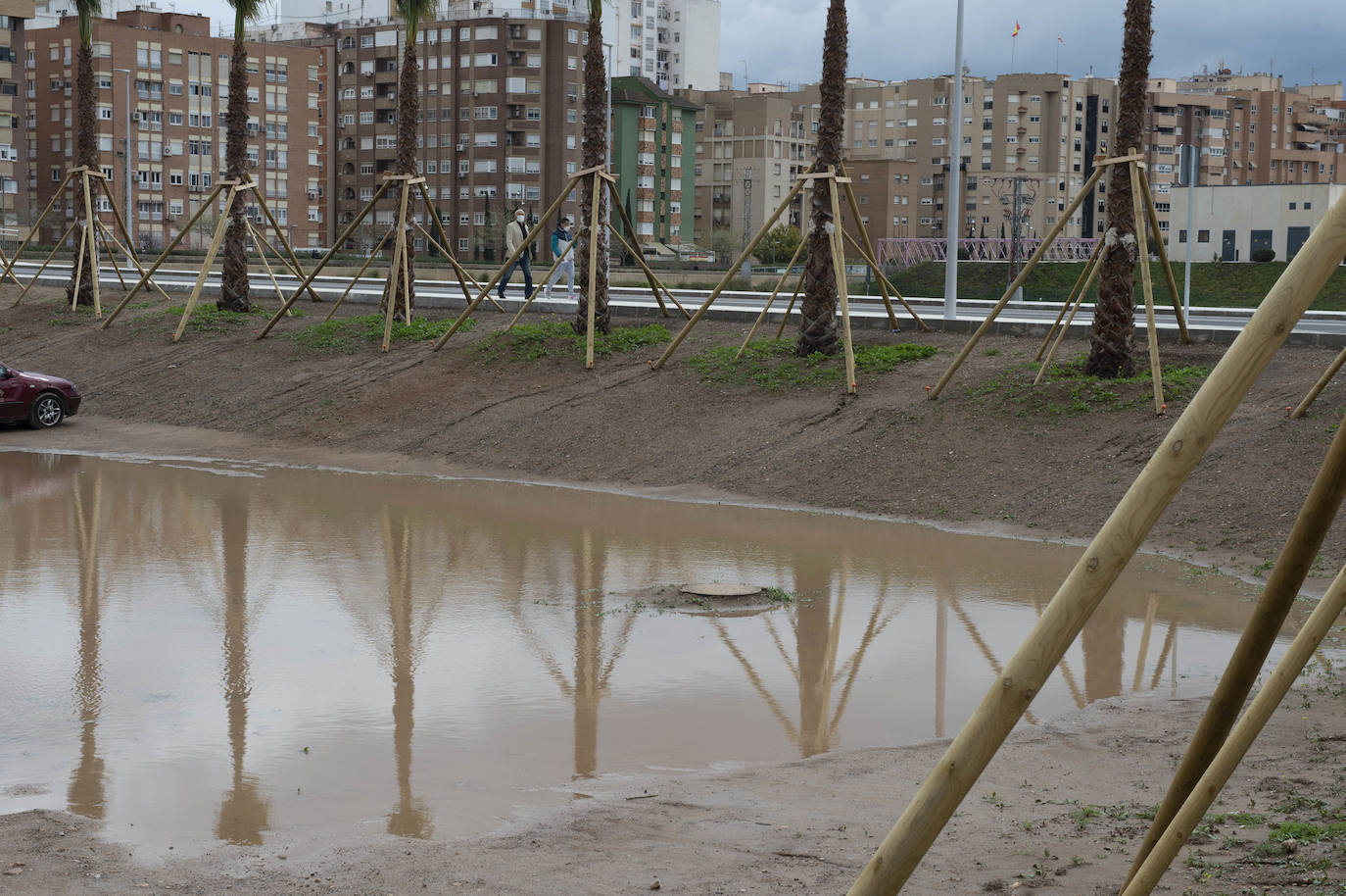 Fotos: El Plan Rambla «supera» el primer examen de inundabilidad tras la construcción del vial