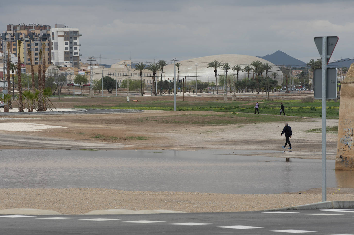Fotos: El Plan Rambla «supera» el primer examen de inundabilidad tras la construcción del vial