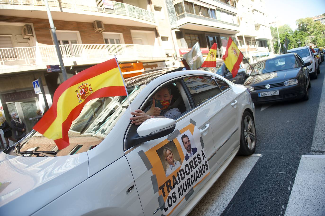 Fotos: La protesta de Vox en Murcia para exigir elecciones anticipadas, en imágenes