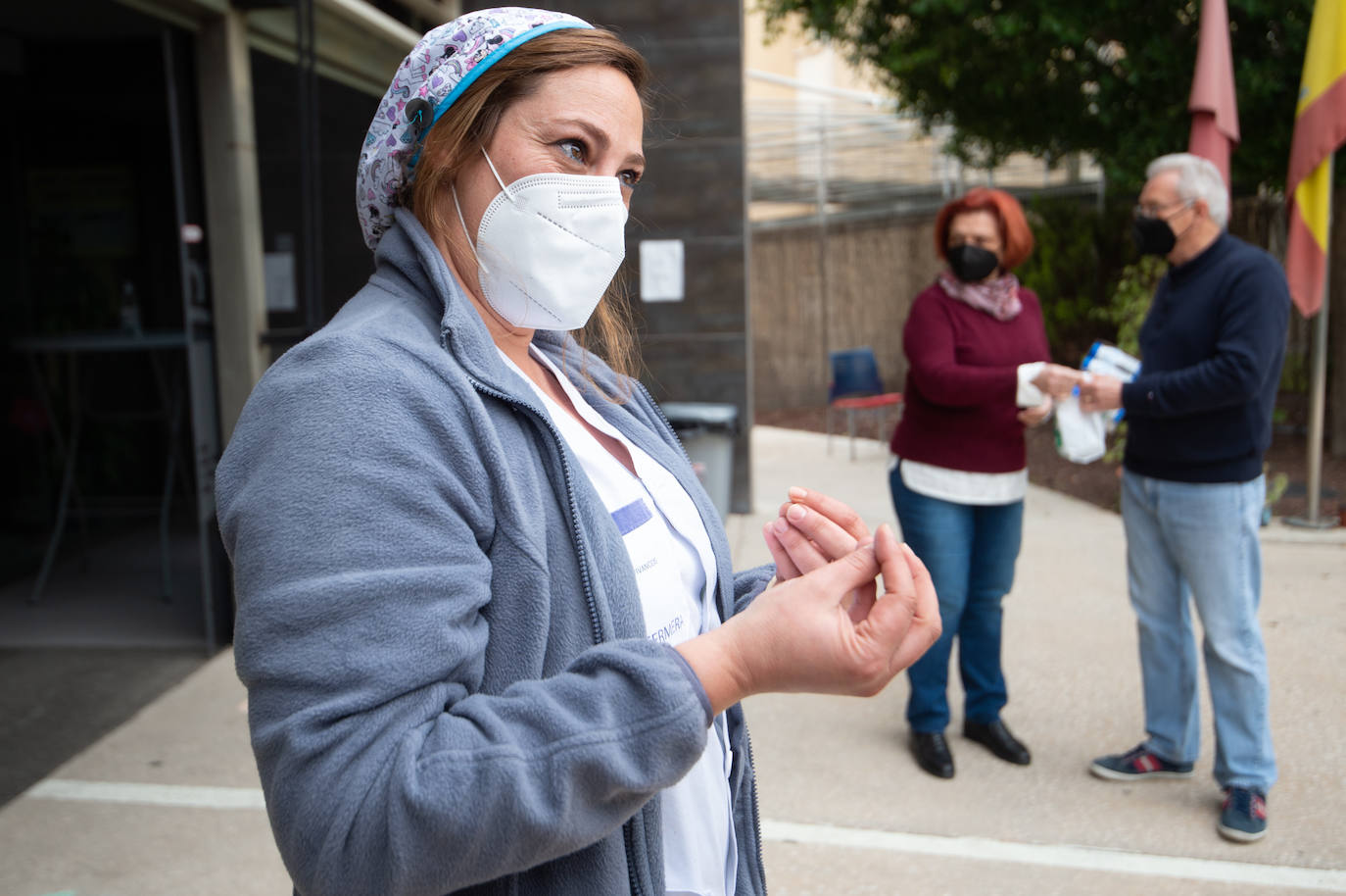 Fotos: Primera salida de dos hermanas de la residencia de discapacitados de Churra desde el inicio de la pandemia