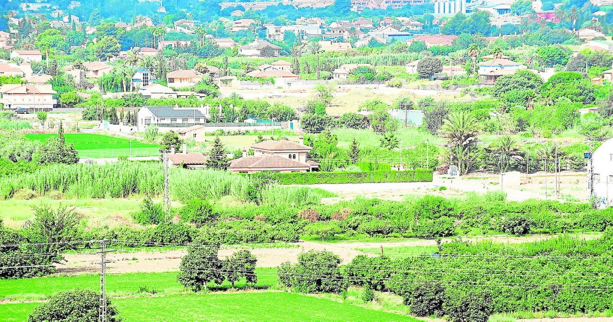 Panorámica de la huerta de Murcia, en el entorno de Monteagudo. 