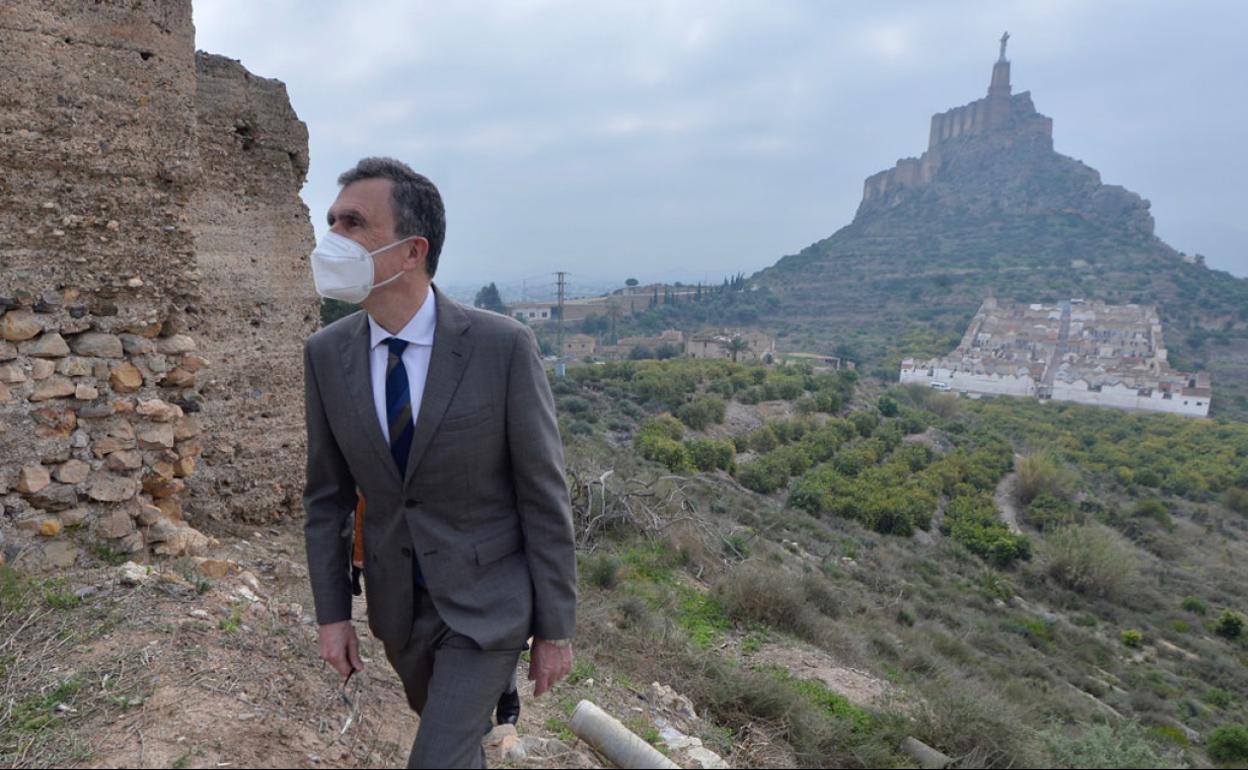 José Ballesta, ayer en el Castillejo de Monteagudo. 