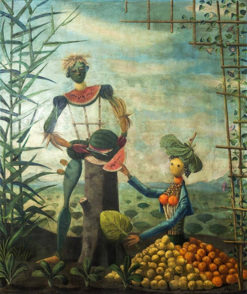 Bodegón homenaje a Giuseppe Arcimboldo, 1950, por Viudes.