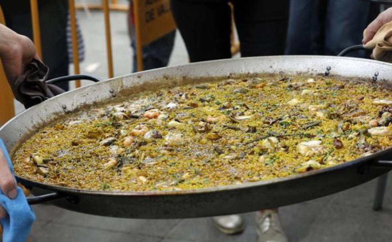 Paella valenciana.