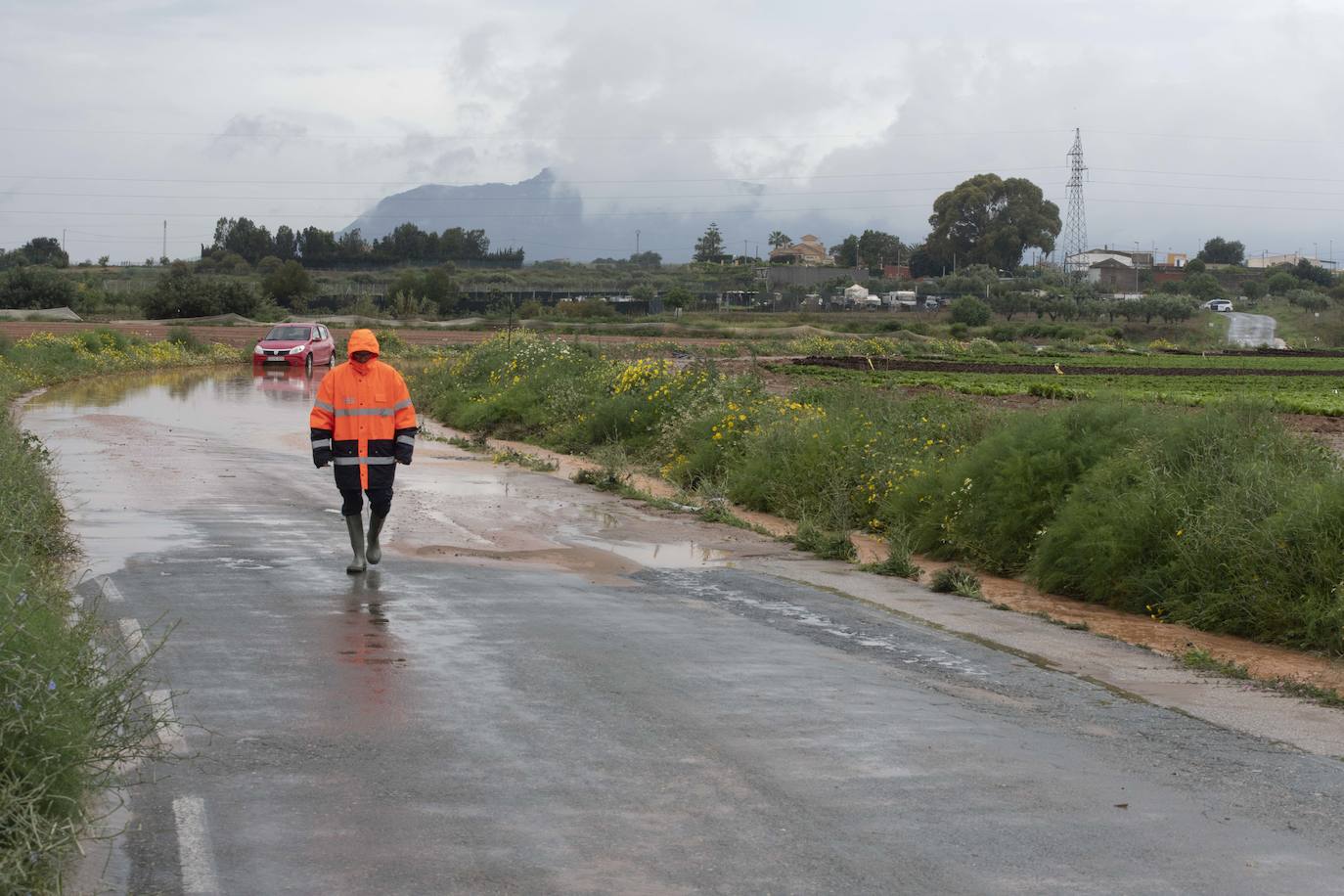 Fotos: Calles anegadas por la lluvia en la diputación cartagenera de La Aljorra