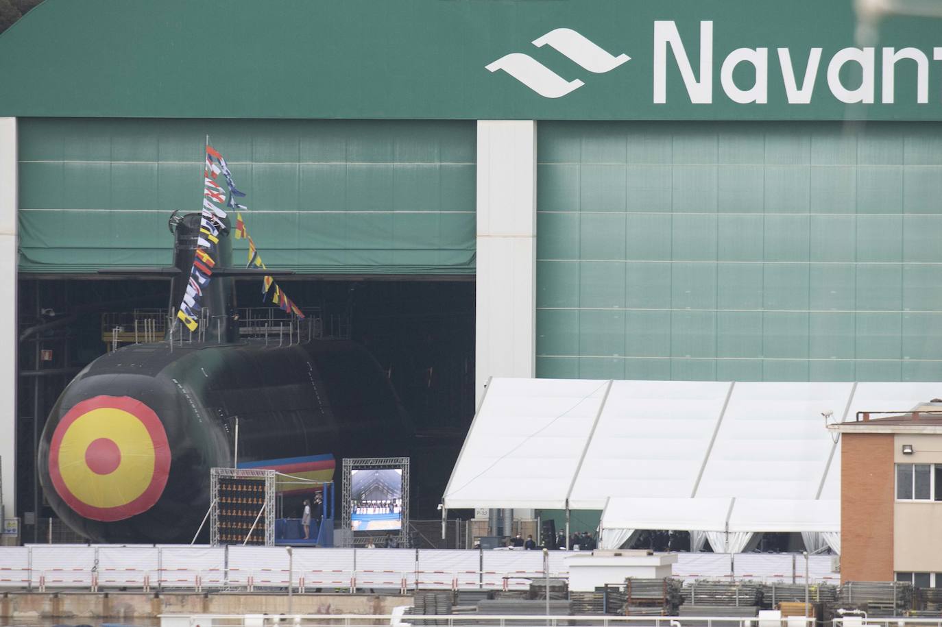 Fotos: Los Reyes asisten al acto de la puesta a flote del submarino &#039;Isaac Peral&#039; en Cartagena