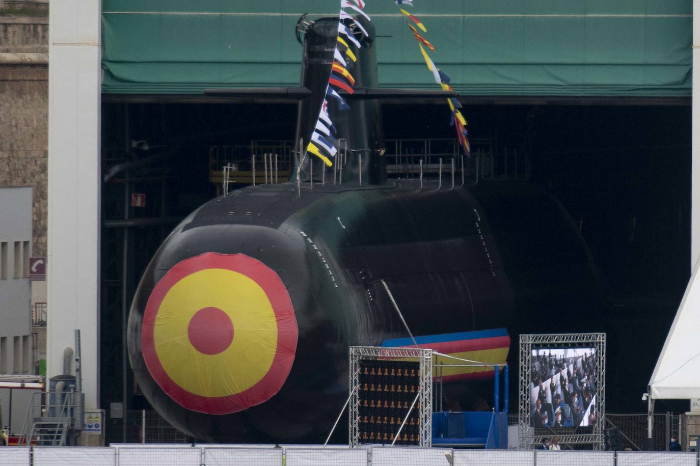 Fotos: Los Reyes asisten al acto de la puesta a flote del submarino &#039;Isaac Peral&#039; en Cartagena