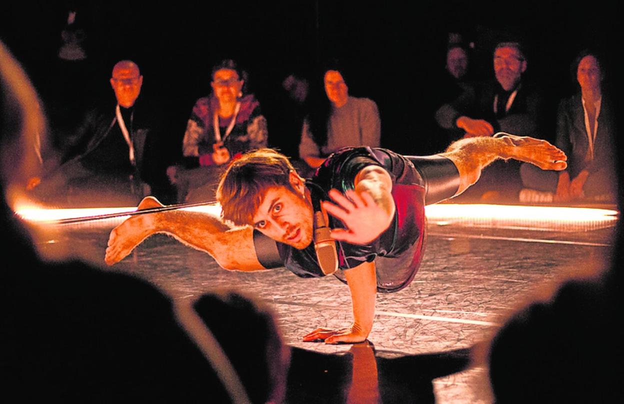 Quim Giron, en pleno espectáculo. 