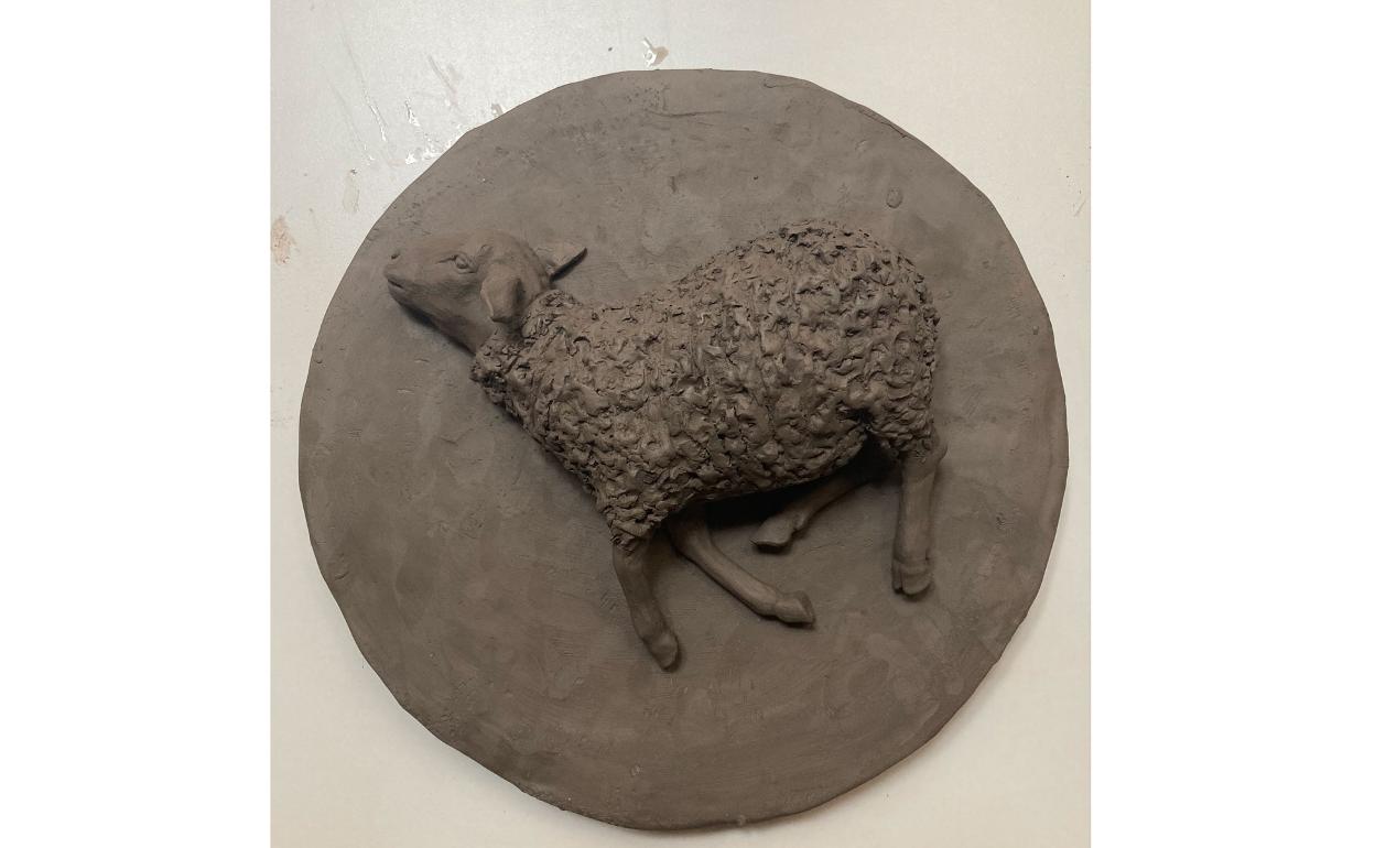 Una de las cerámicas de Gabrielle Carrére expuestas en Blanca. 