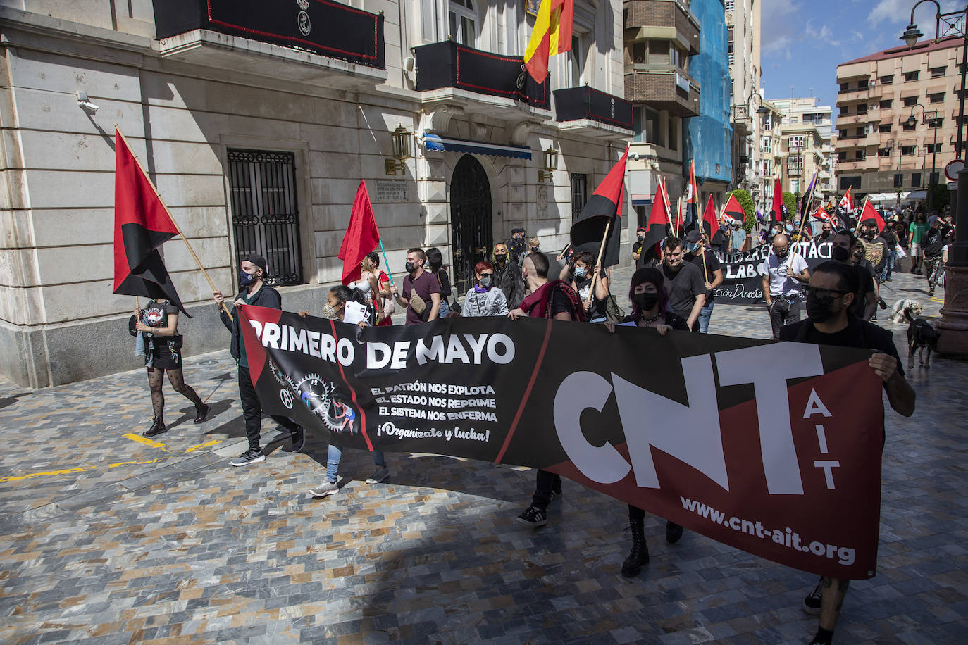 Fotos: Manifestación del Primero de Mayo en Cartagena
