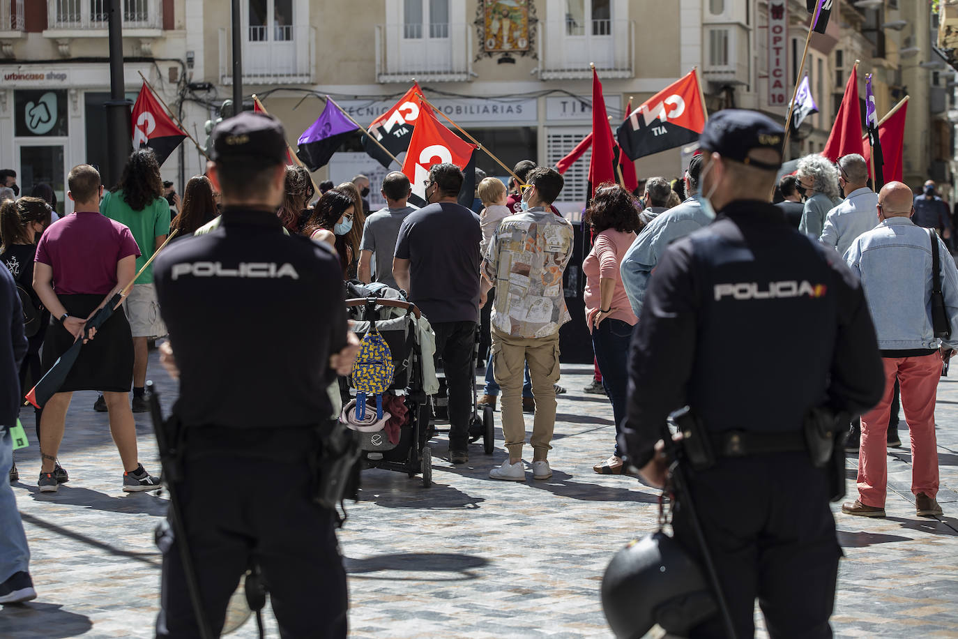 Fotos: Manifestación del Primero de Mayo en Cartagena