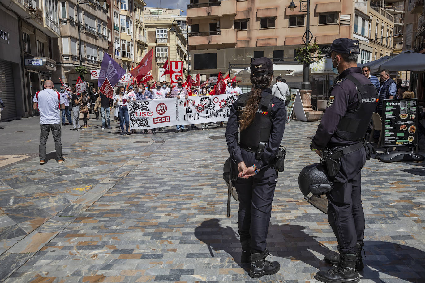 Fotos: Manifestación del Primero de Mayo en Cartagena