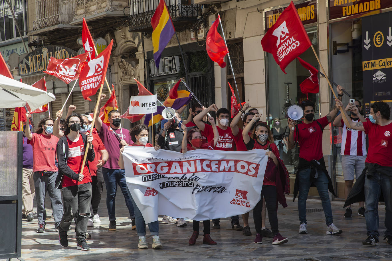 Fotos: Manifestación del Primero de Mayo en Cartagena