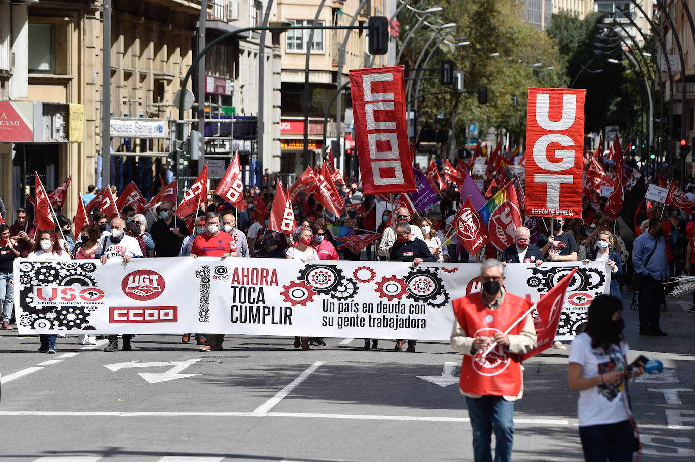 Fotos: Manifestación del Primero de Mayo en Murcia