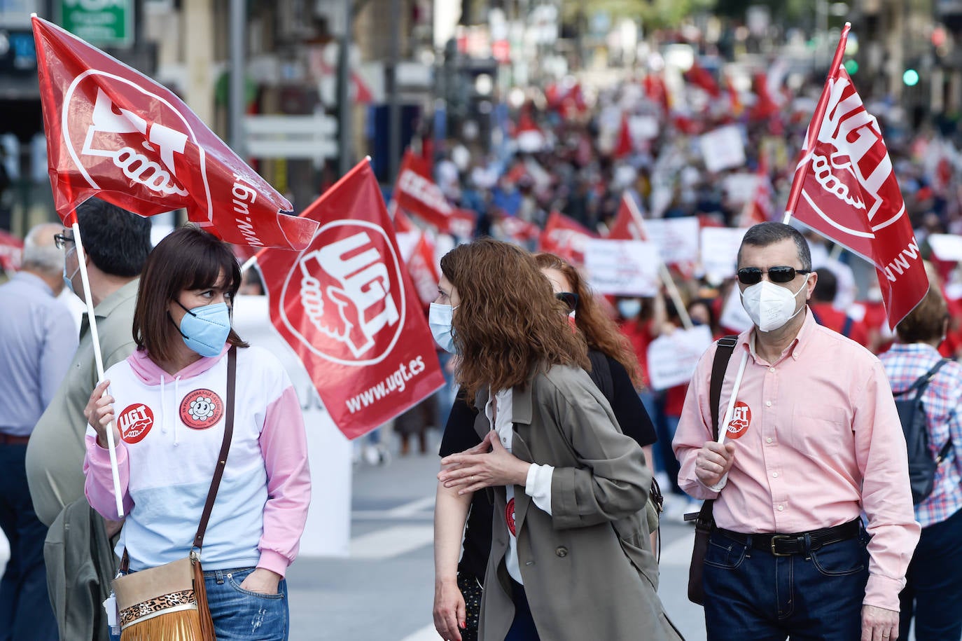 Fotos: Manifestación del Primero de Mayo en Murcia
