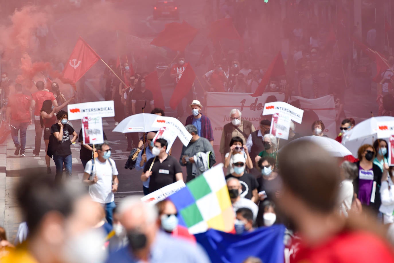 Fotos: Manifestación del Primero de Mayo en Murcia