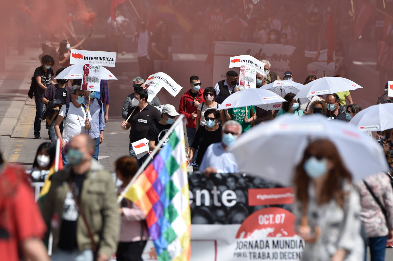 Fotos: Manifestación del Primero de Mayo en Murcia