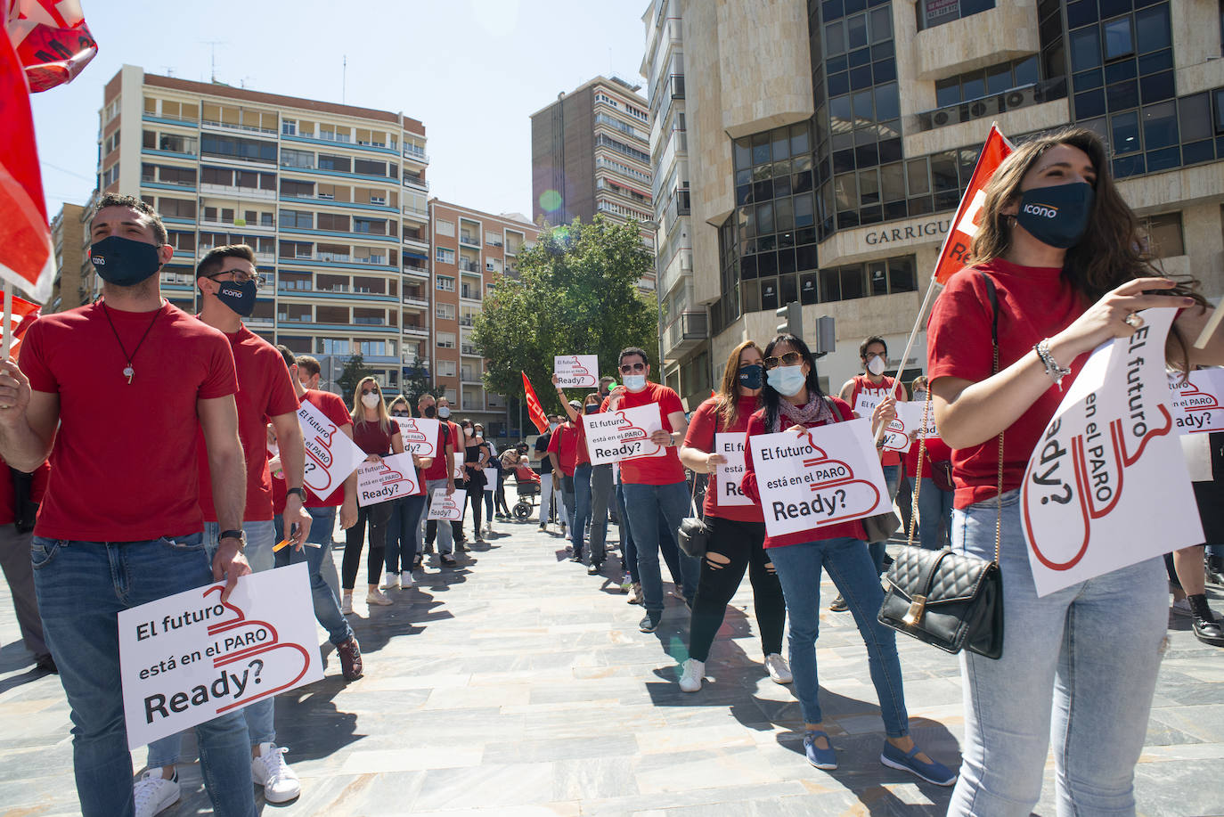 Fotos: Los trabajadores de la empresa Icono Enterprise se manifiestan en Murcia