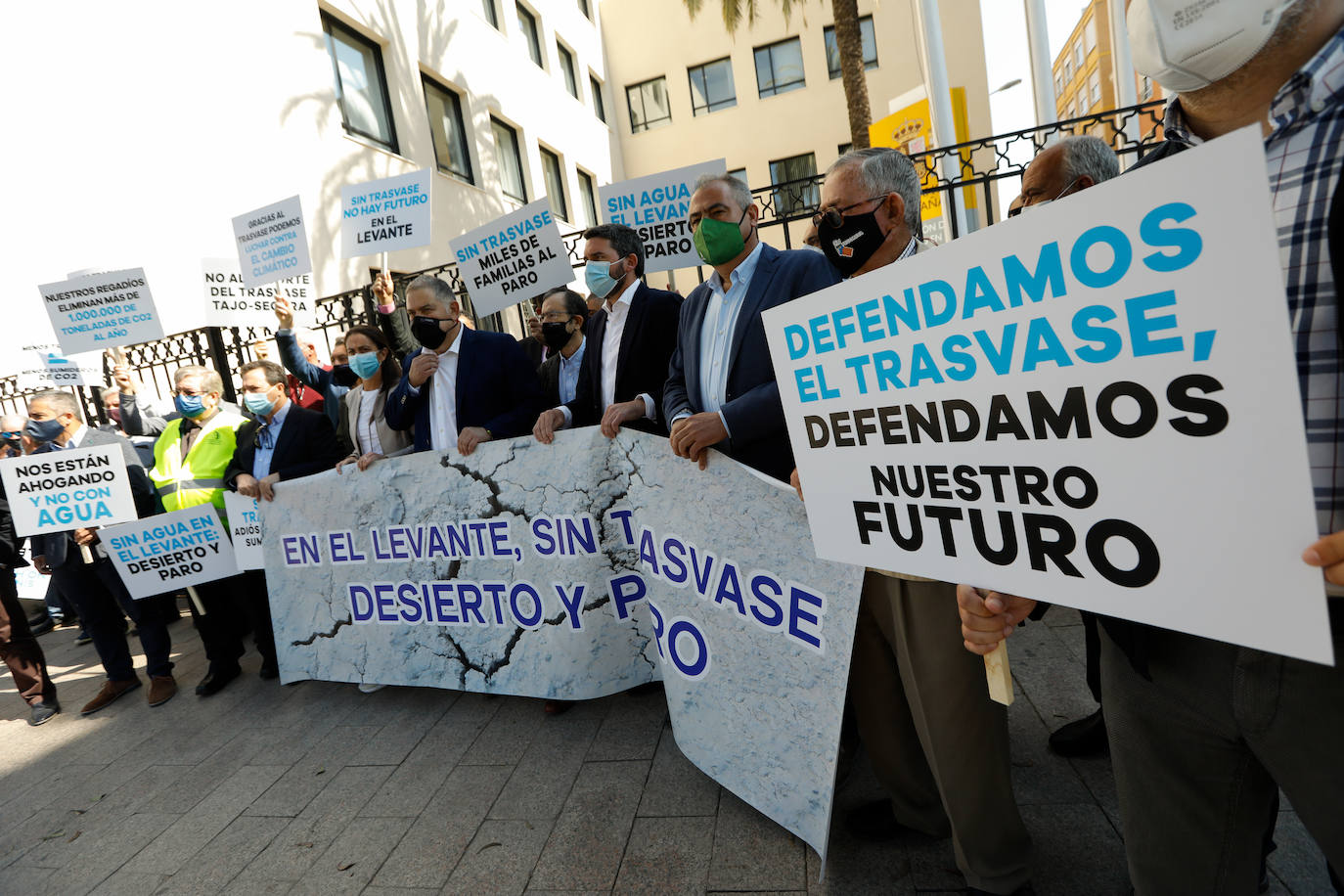 Fotos: Protesta del Sindicato Central de Regantes del Acueducto Tajo-Segura