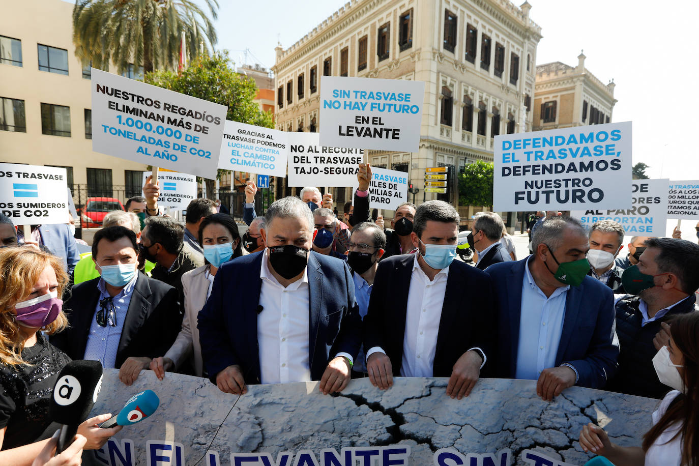 Fotos: Protesta del Sindicato Central de Regantes del Acueducto Tajo-Segura