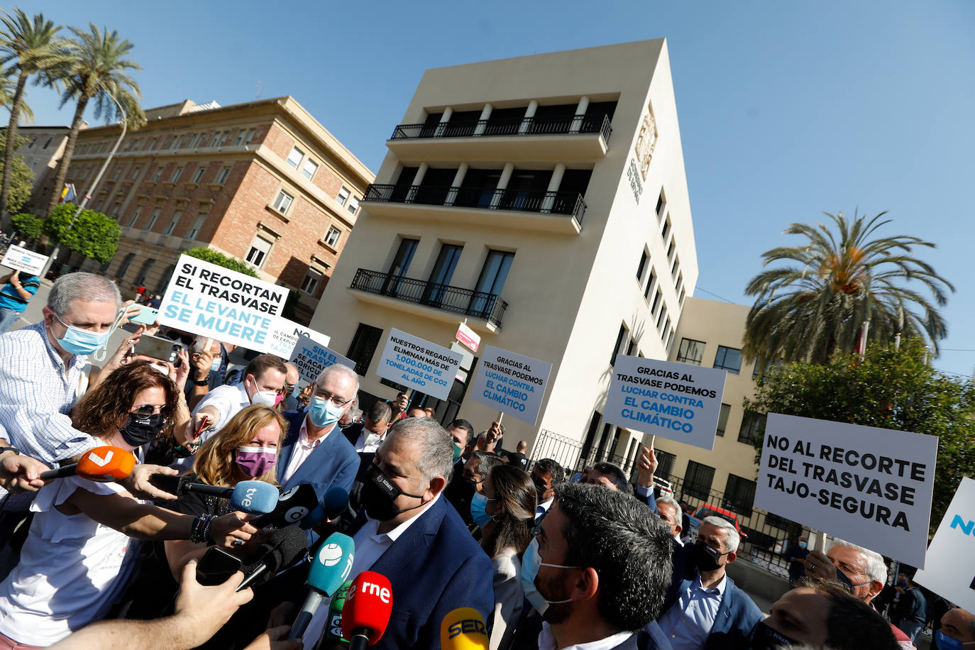 Fotos: Protesta del Sindicato Central de Regantes del Acueducto Tajo-Segura